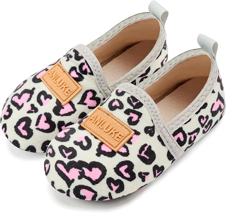 ANLUKE Kids Toddler Slippers Boys Girls Indoor House Shoes Non-Slip Slippers Socks Outdoor Warm Walking Shoes