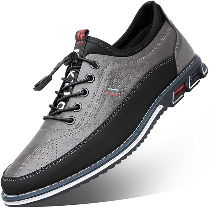 Veslexth Men Casual Business Shoes Slip-on Adjustable Loafers Driving Working Walking Party Formal Oxfords