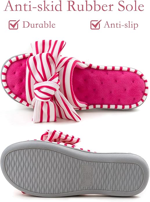 ULTRAIDEAS Women's Eurytides Slide Slippers Memory Foam House Shoes