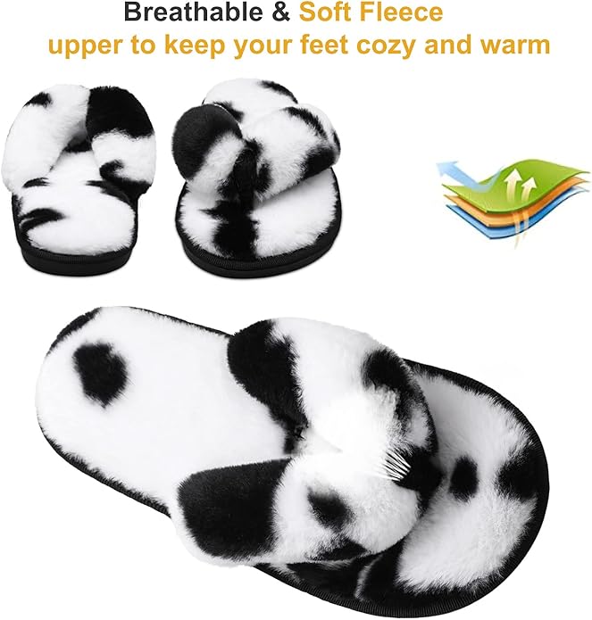 JOINFREE Women's Bedroom Slippers Comfort Four Season Classy Indoor Spa Slide Shoes