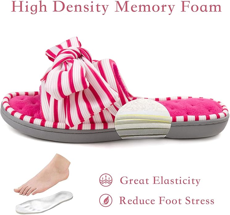 ULTRAIDEAS Women's Eurytides Slide Slippers Memory Foam House Shoes