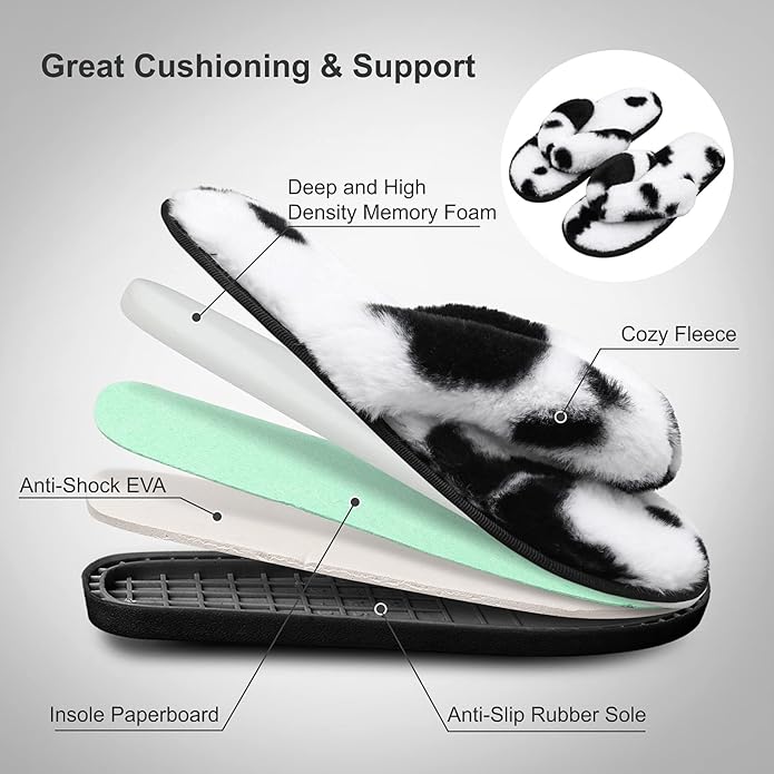 JOINFREE Women's Bedroom Slippers Comfort Four Season Classy Indoor Spa Slide Shoes