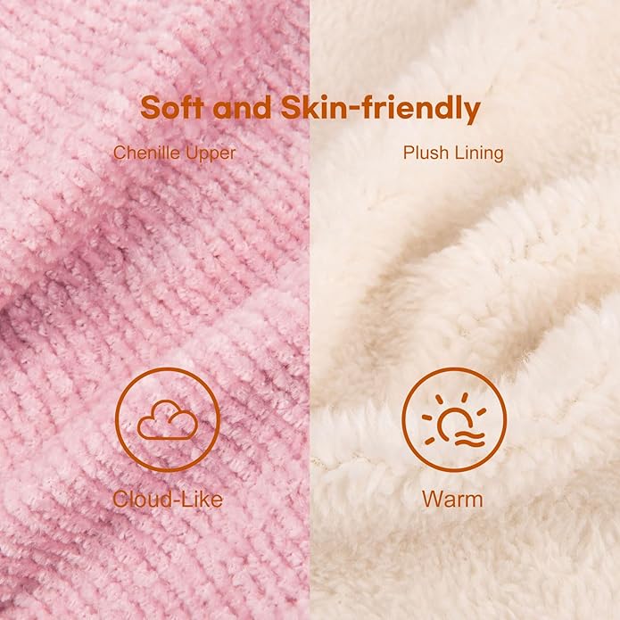 LongBay Women's Cozy Winter Slipper Boots Warm Chenille Knit Bootie Memory Foam Non-Slip Indoor Outdoor House Shoes