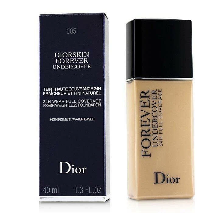 Dior Forever Undercover 24H Full-Coverage Foundation – Shade 005 Light Ivory (40ml)