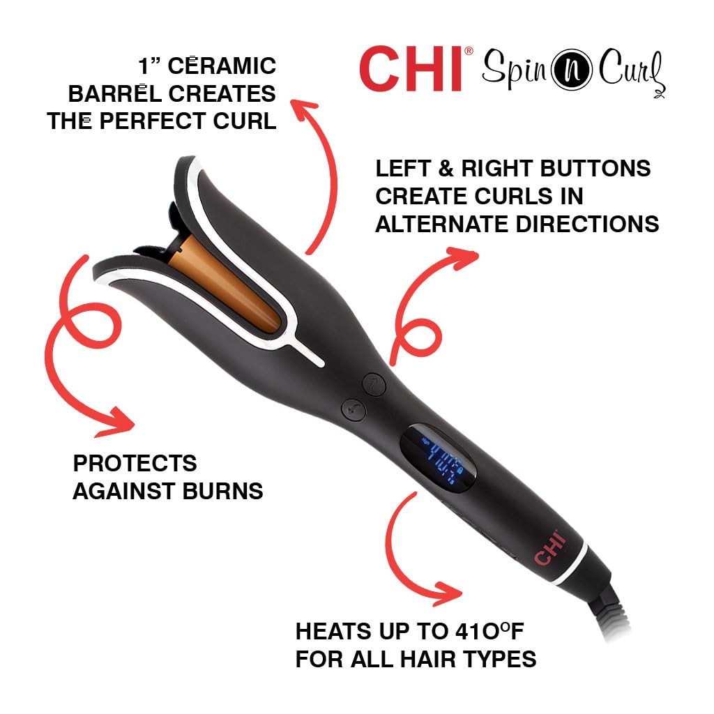 CHI Spin N Curl Automatic Curling Iron – Effortless Curls & Waves