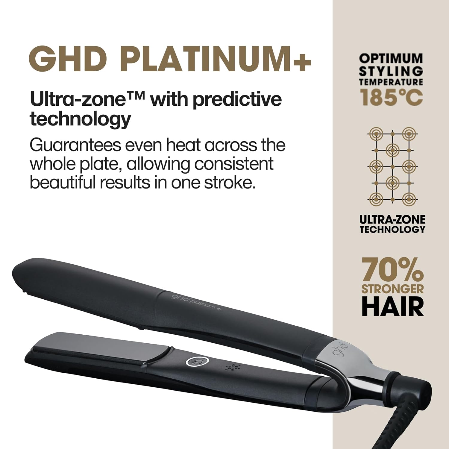 ghd Platinum Styler 1″ Flat Iron  Smart Ceramic Hair Straightener