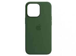 Funda de silicona verde para iPhone 15 Pro