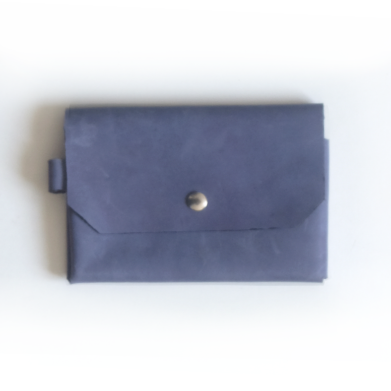 Portefeuille cuir nubuck violet