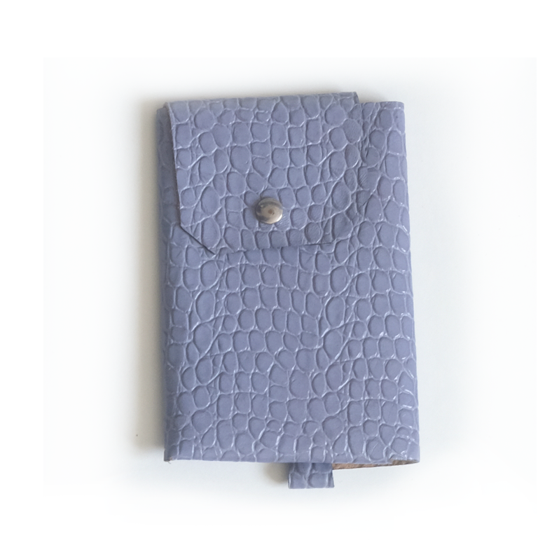 Portefeuille lavande effet croco
