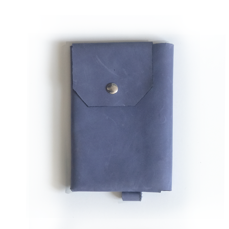 Portefeuille cuir nubuck violet