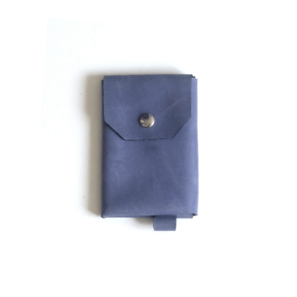 Porte-monnaie cuir nubuck violet