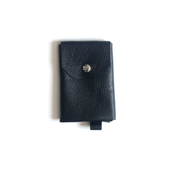 Porte-monnaie cuir napa noir