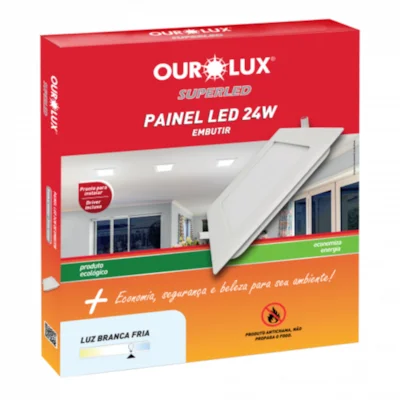Painel LED 24W Embutir Quadrada