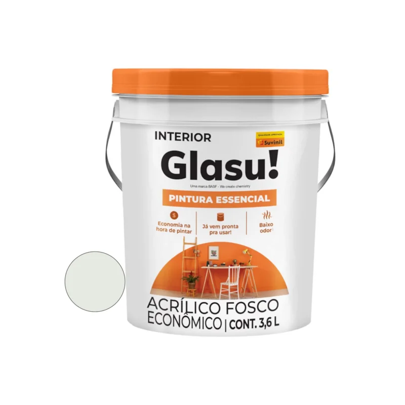 Tinta Acrílica Fosca Econômica Glasu 18LTS