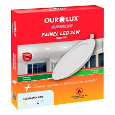 Painel LED 24W Ouro Lux Redondo Embutir