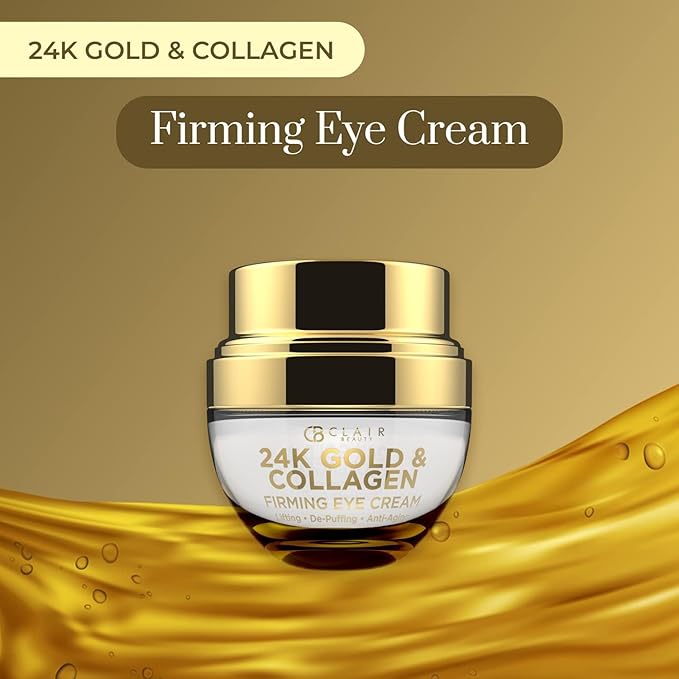 Crema reafirmante de ojos 24K oro y colágeno