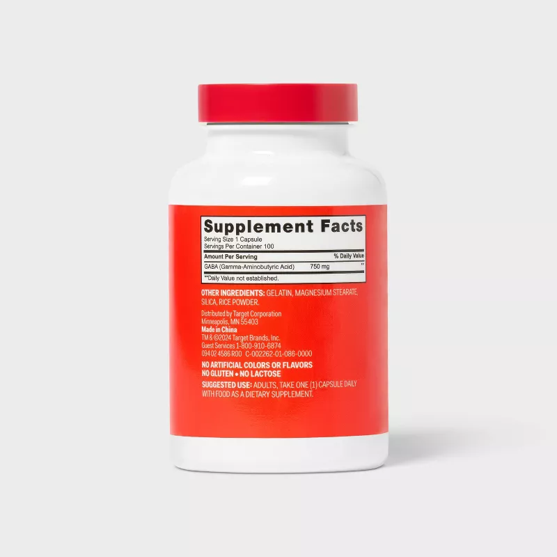 Suplemento de GABA 750 mg