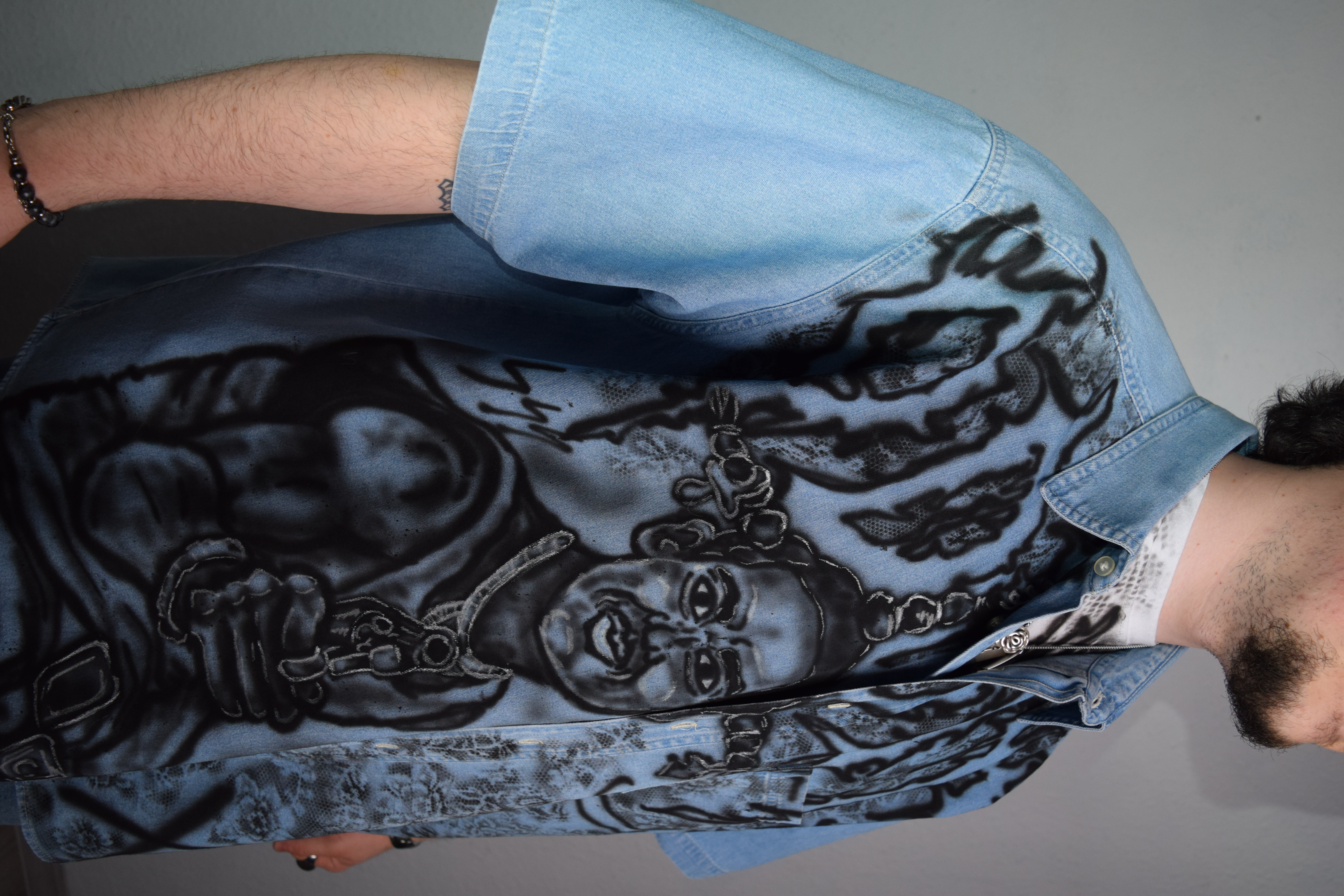 DO.WE.HAVE.A.PROBLEM - Airbrushed Jean Shirt