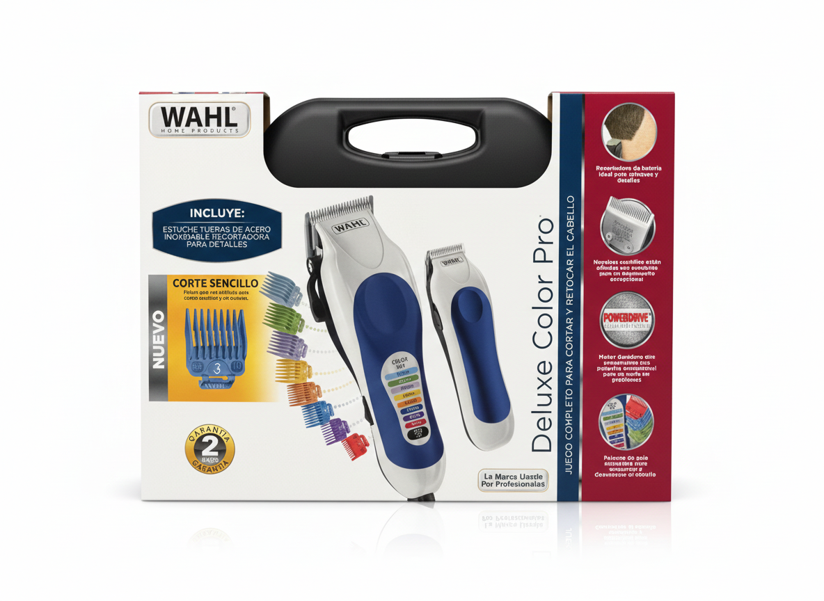 Máquina de cortar cabello Wahl Deluxe Color Pro