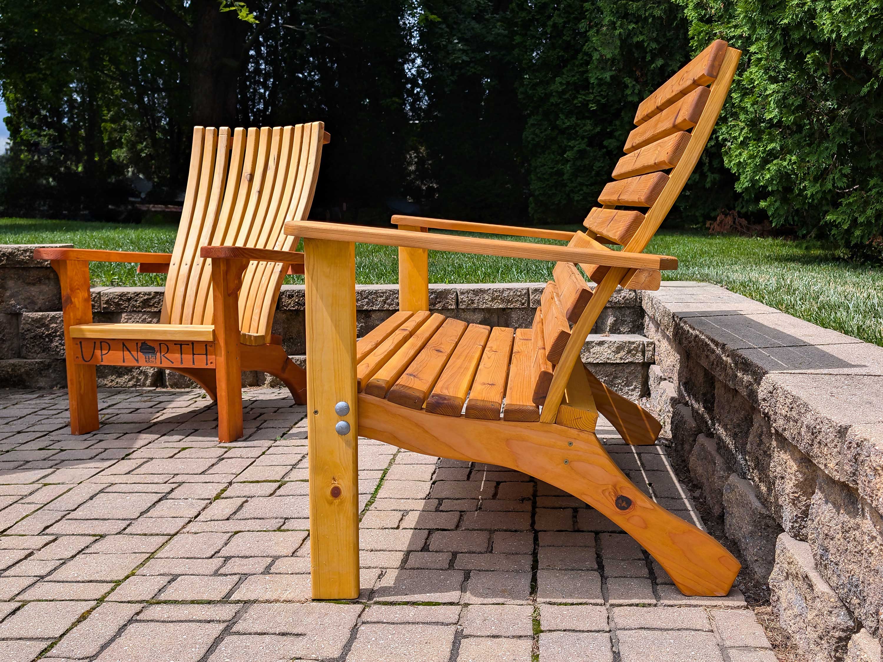 Adirondack Style Cedar Outdoor Traditional Patio Bench 
