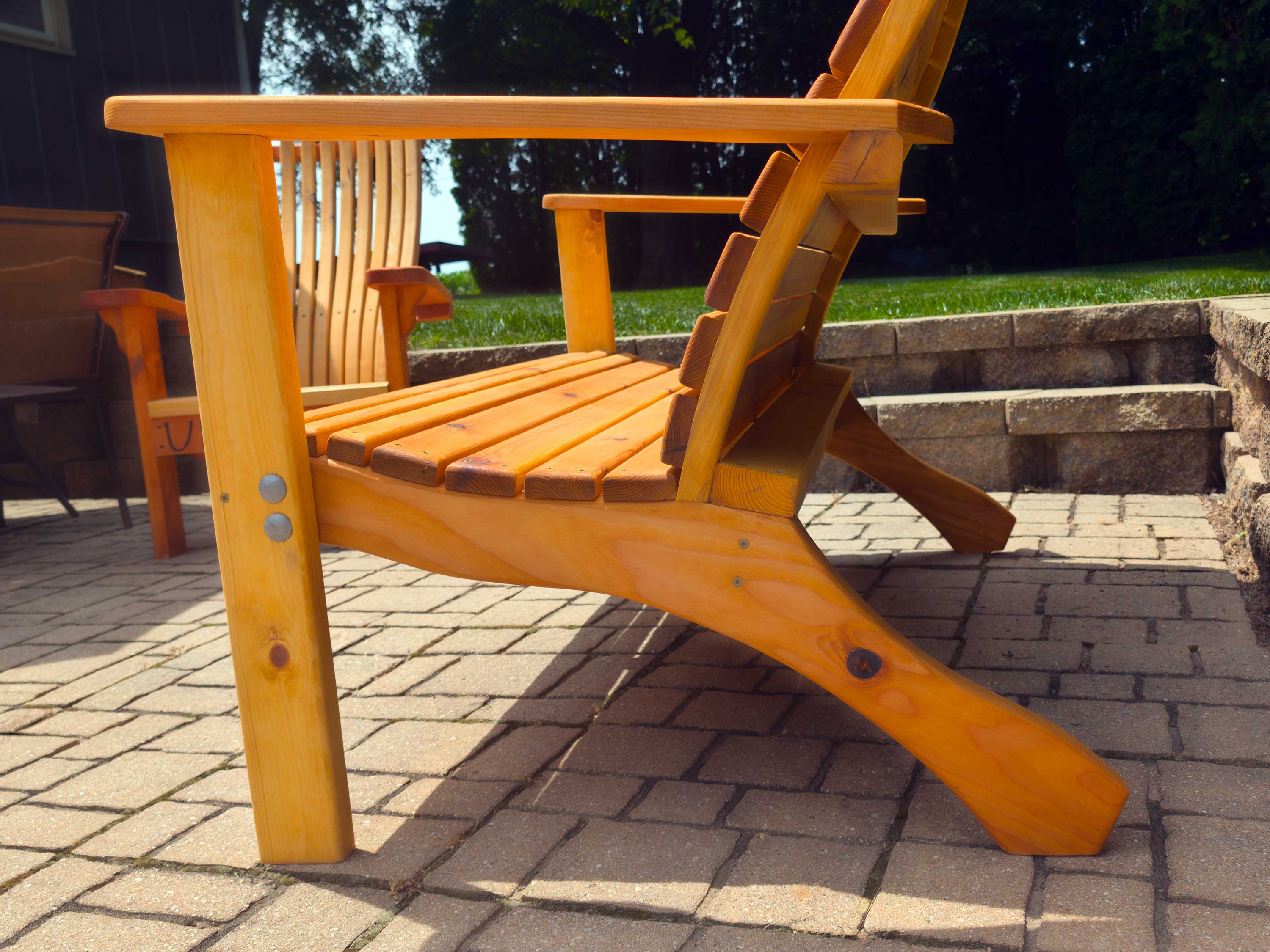Adirondack Style Cedar Outdoor Patio Bench