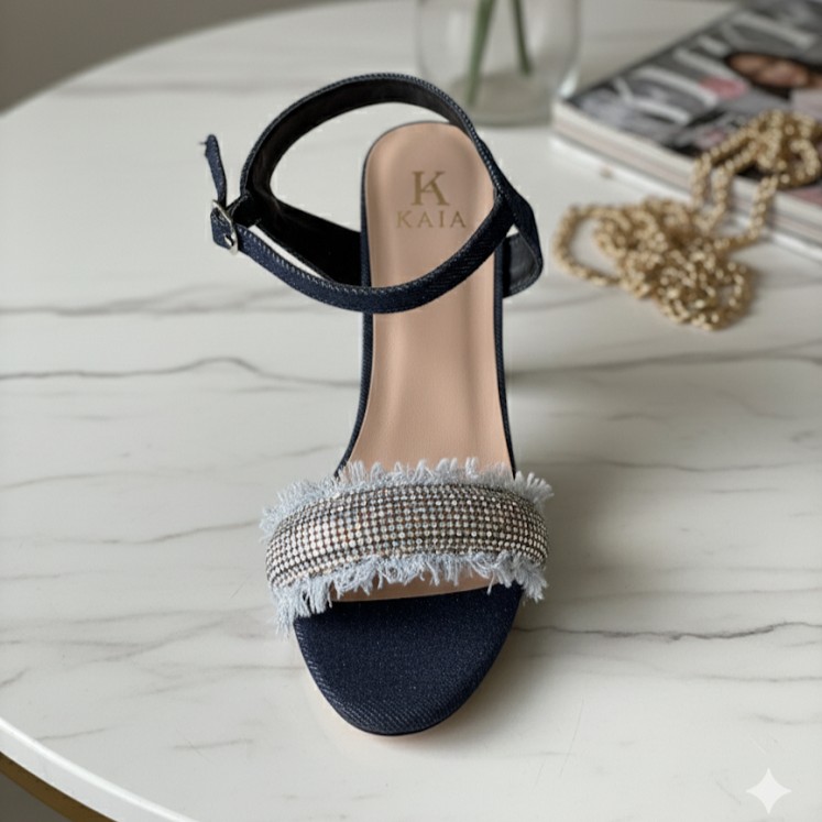 Fringe Glam Block Heels.