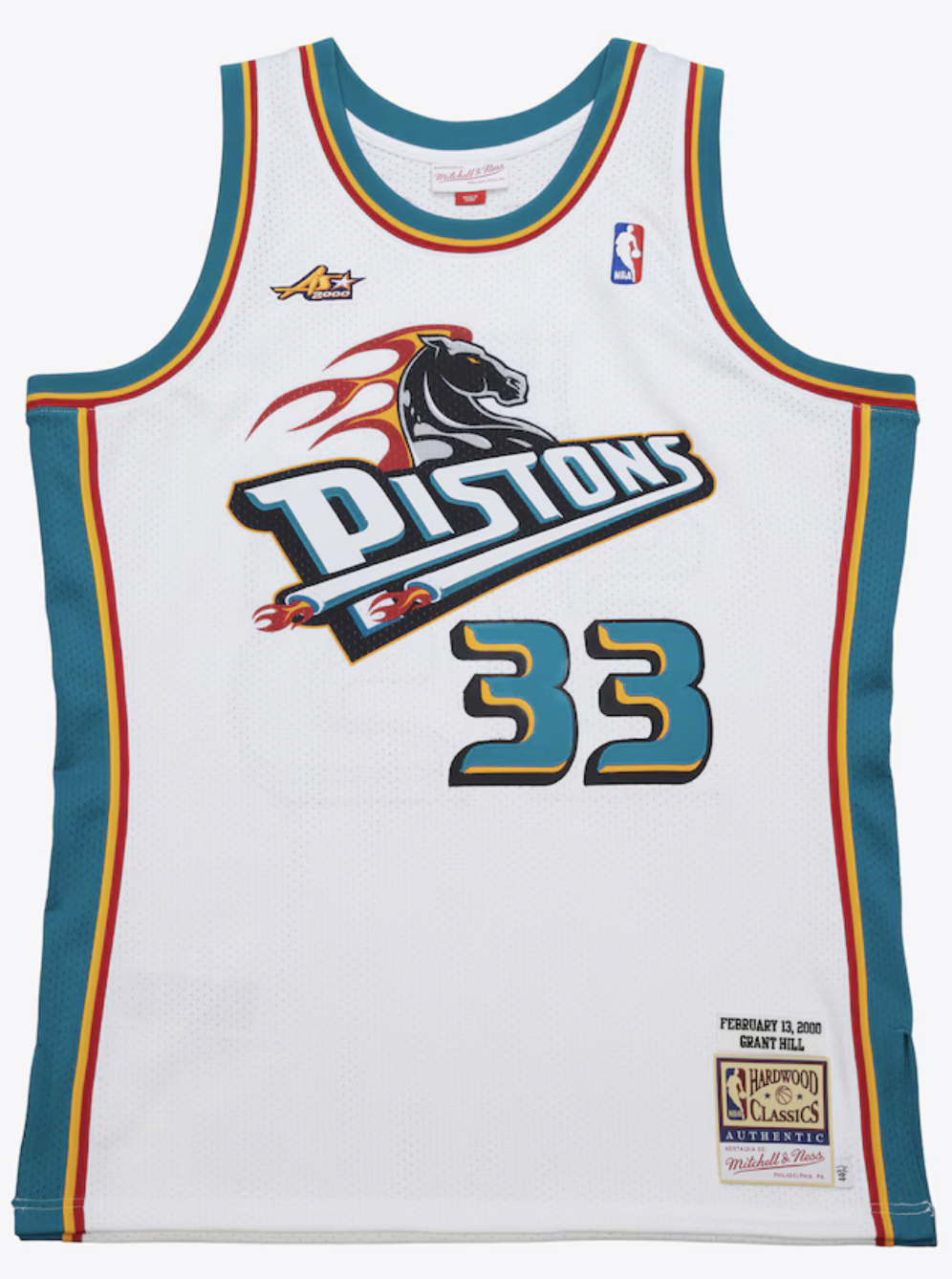Grant Hill Detroit Pistons 1998-99 Teal Swingman Player Jersey