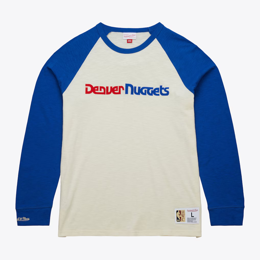Denver Nuggets Cream Slub Long Sleeve T-Shirt
