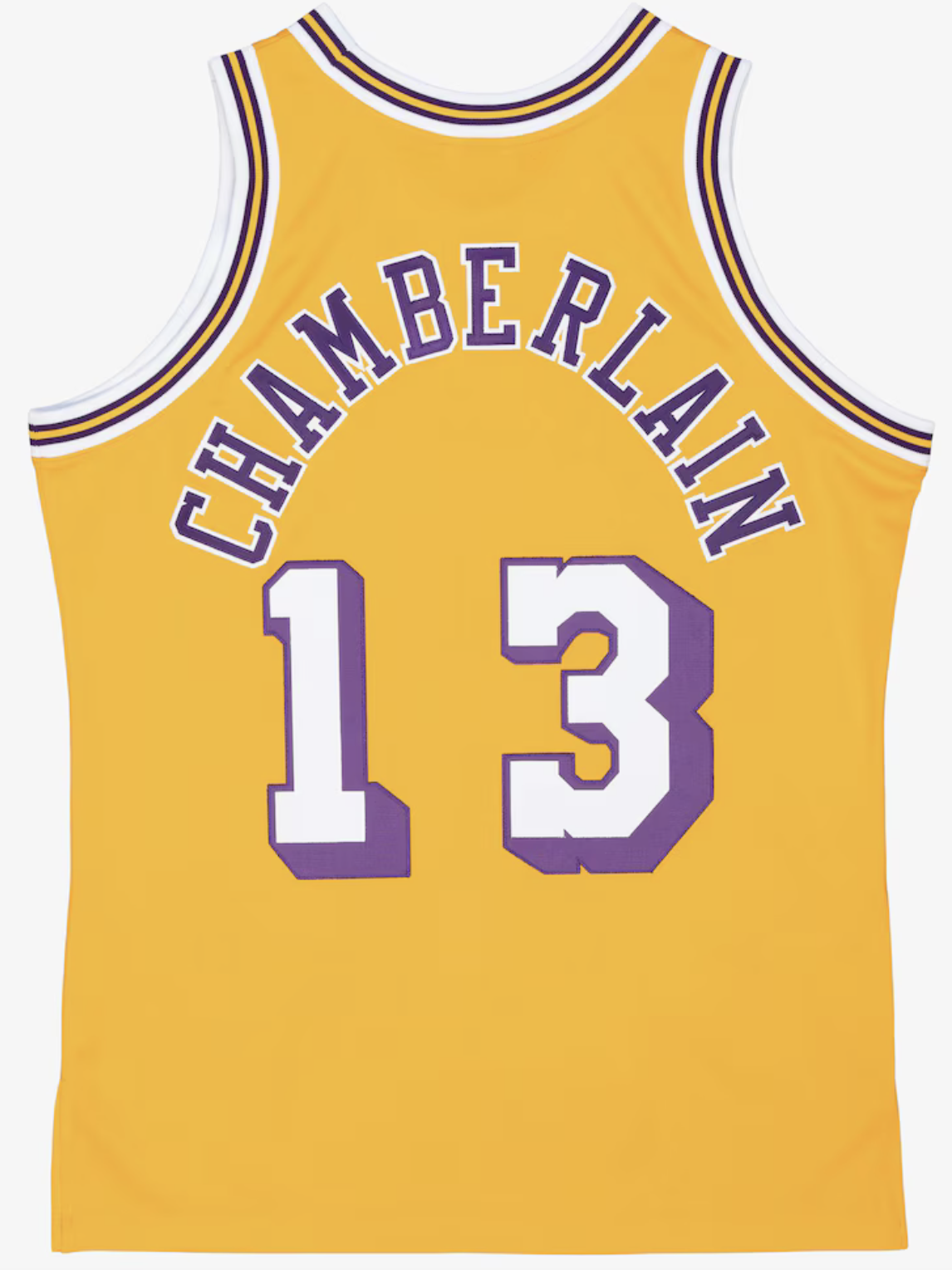 Wilt Chamberlain Los Angeles Lakers 1971-72 Gold Swingman Jersey