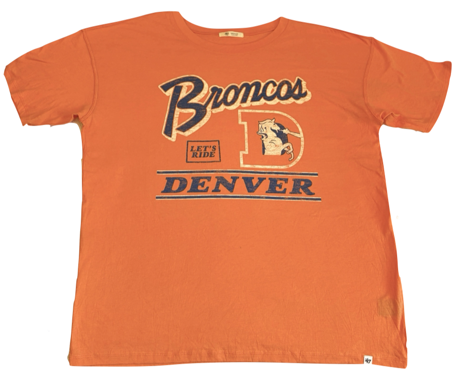 47 Brand Denver Broncos Orange Vintage T-Shirt