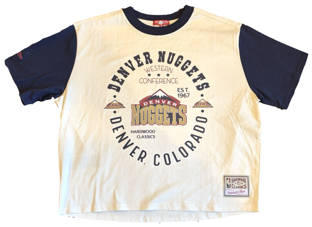 Mitchell & Ness Women's Denver Nuggets Boxy Cropped Tee
