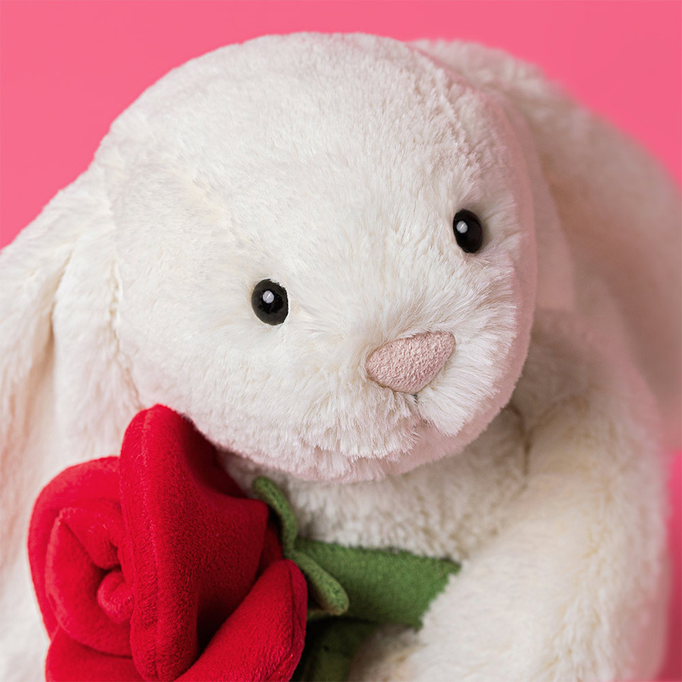 Cream Bunny with Rose – Jellycat