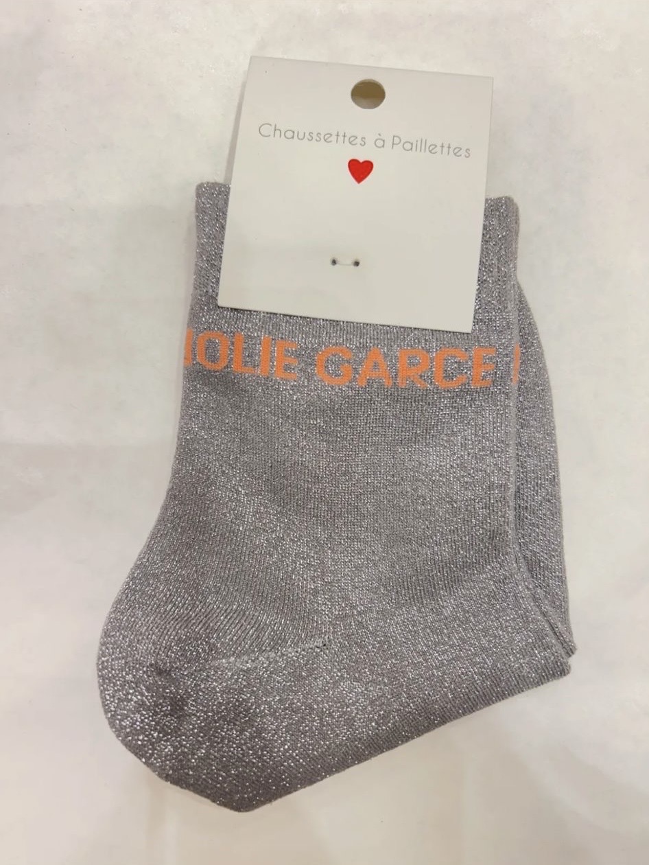 Chaussettes à paillettes, Jolie Garce - Mochimo