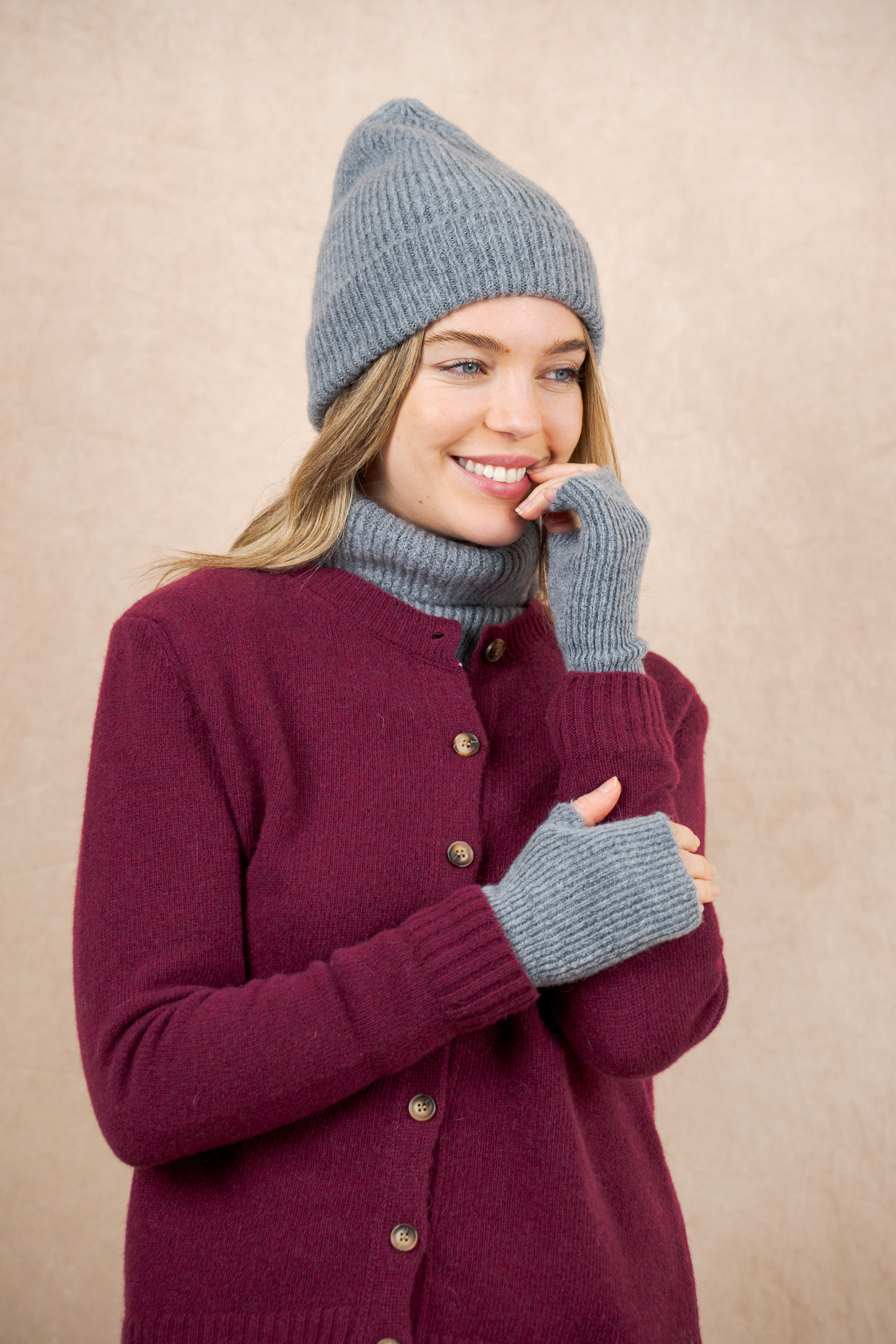 Bonnet en alpaga et laine - Naïs