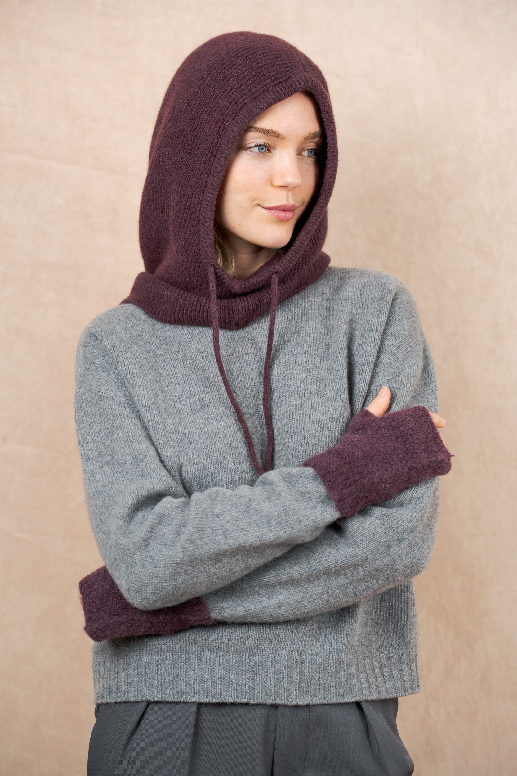 Mitaines courtes en baby alpaga - Naïs