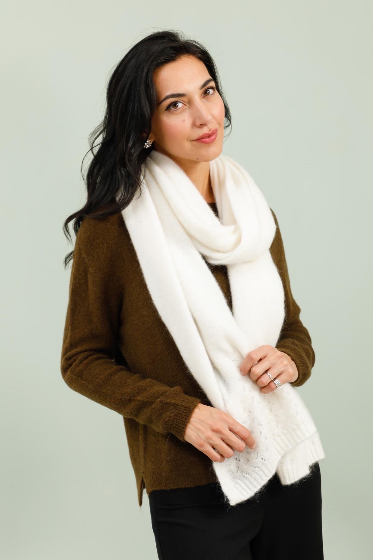 Écharpe en kid mohair et laine - Naïs