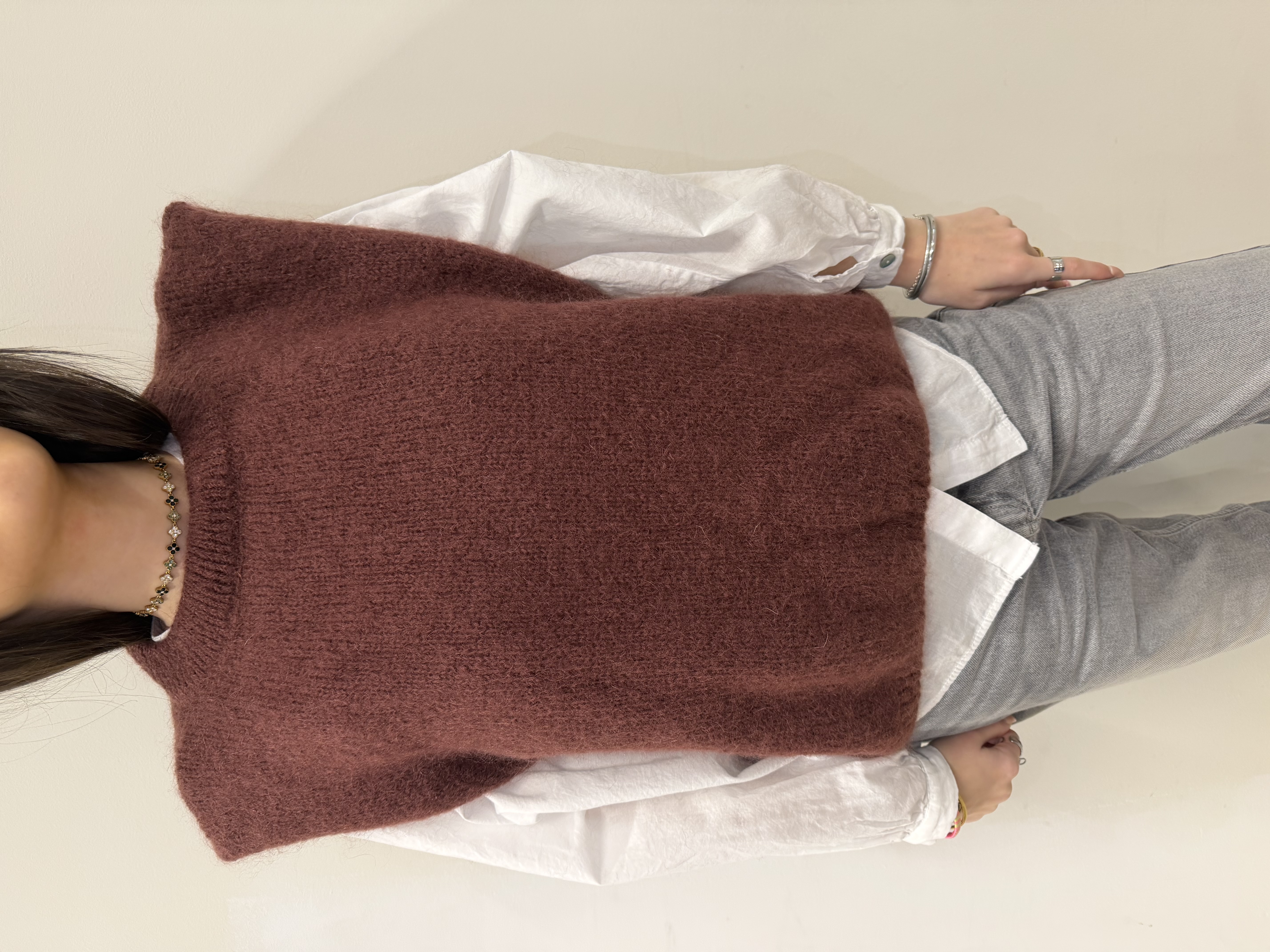 Pull, sans manches à épaulettes - Naïs