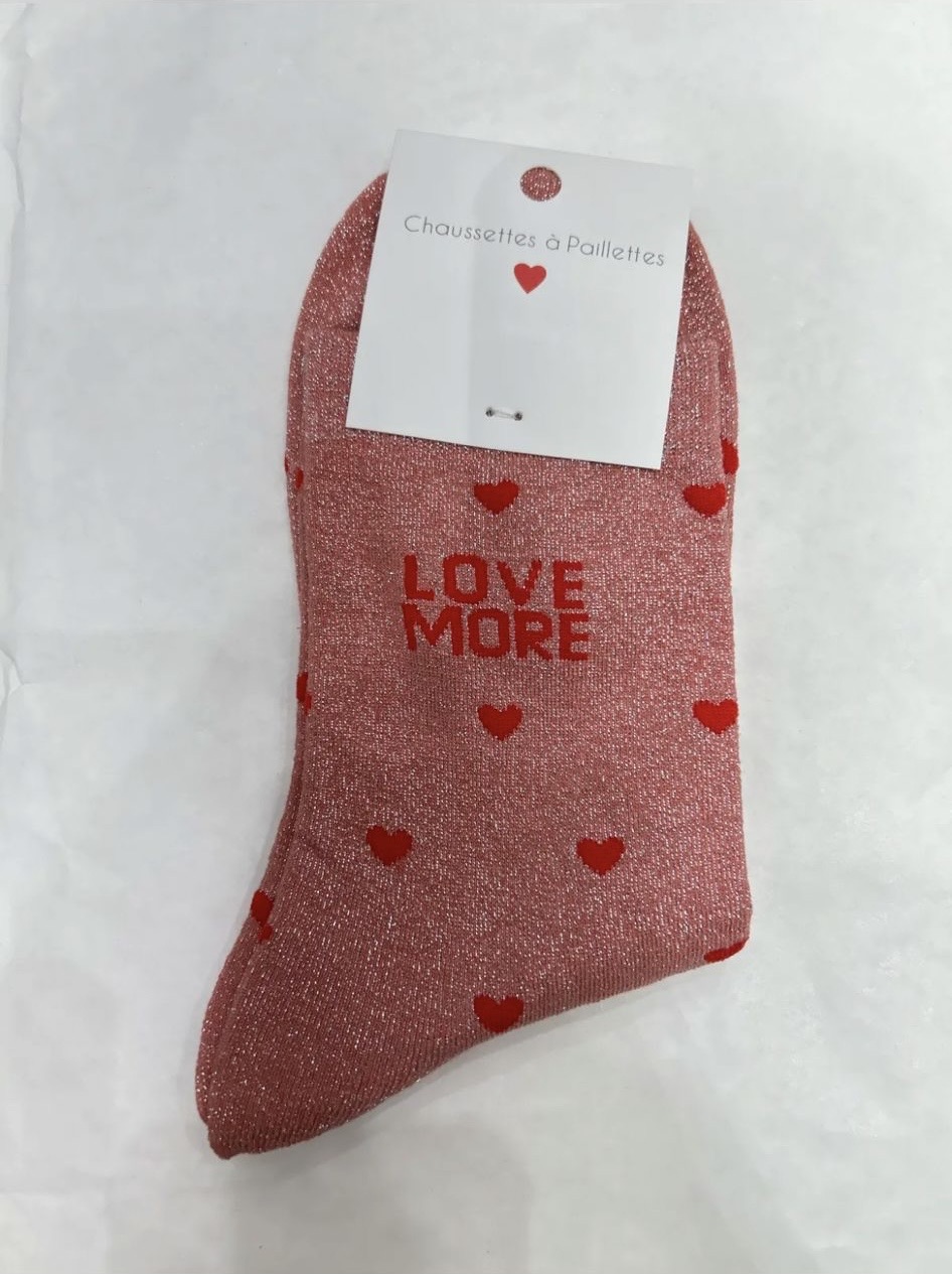 Chaussettes à paillettes, Love More - Mochimo
