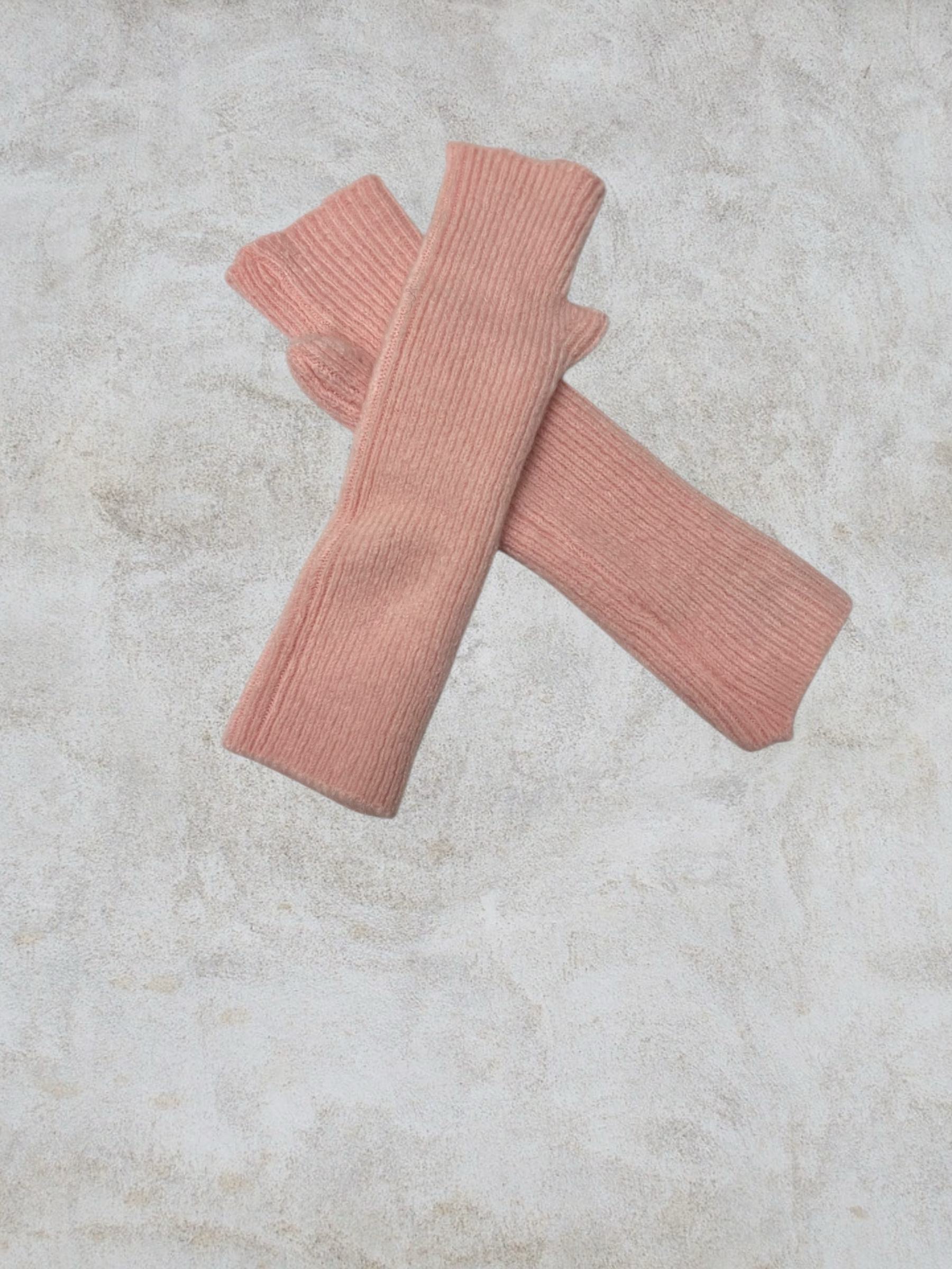 Mitaines longues en alpaga et laine - Naïs