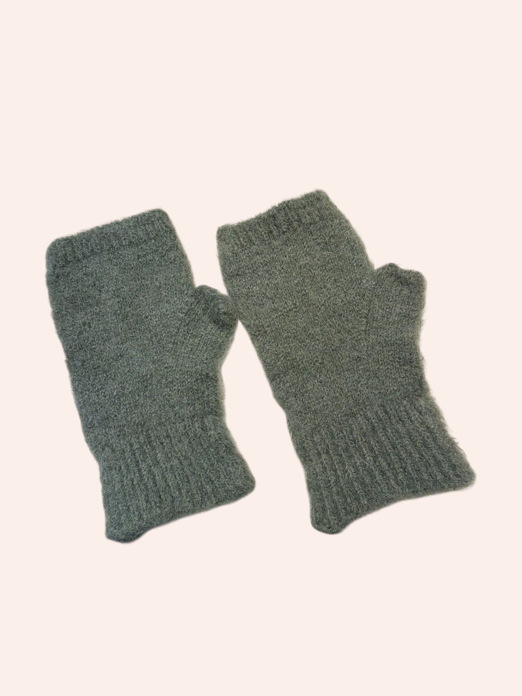 Mitaines courtes en baby alpaga - Naïs