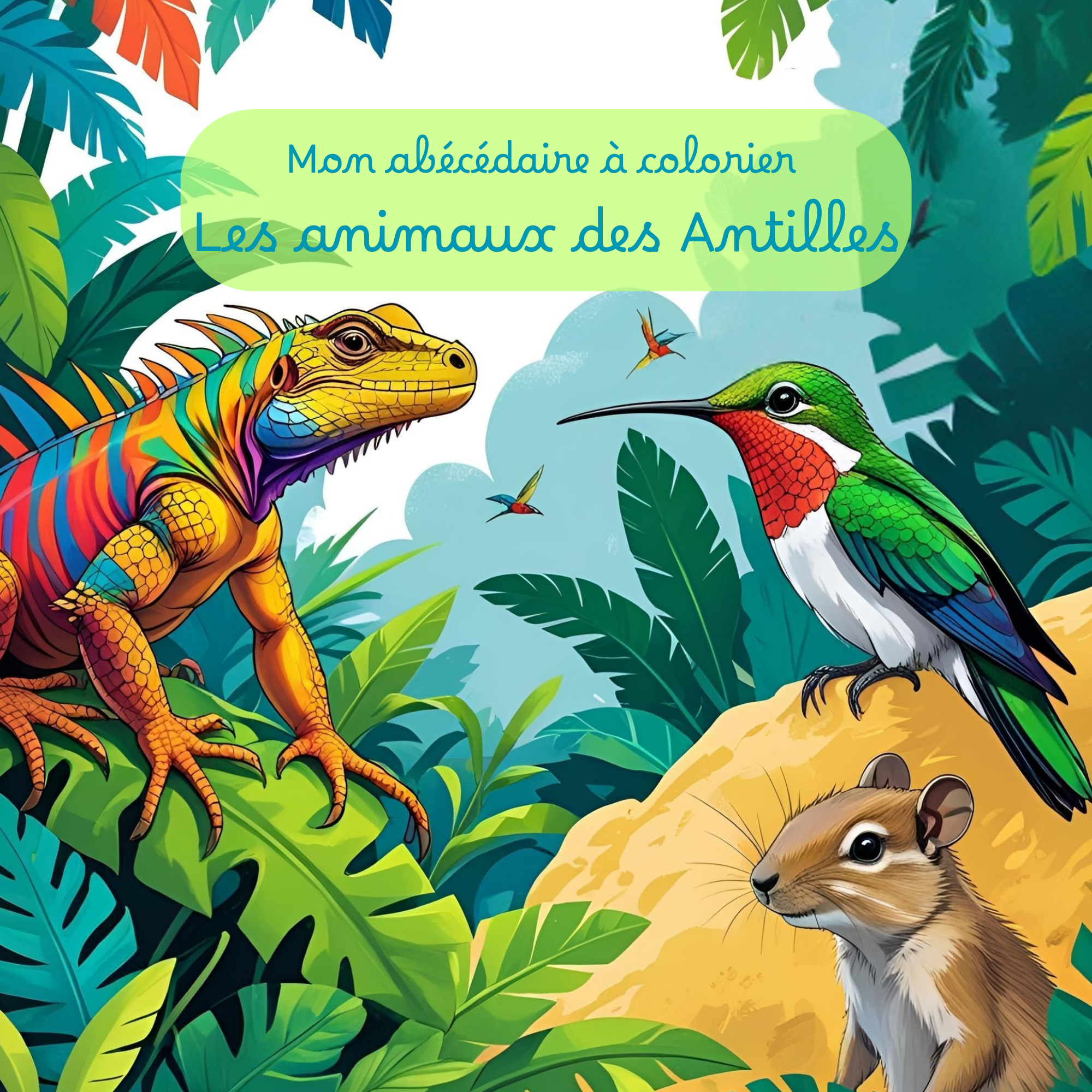 Animals of the Antilles Coloring Book