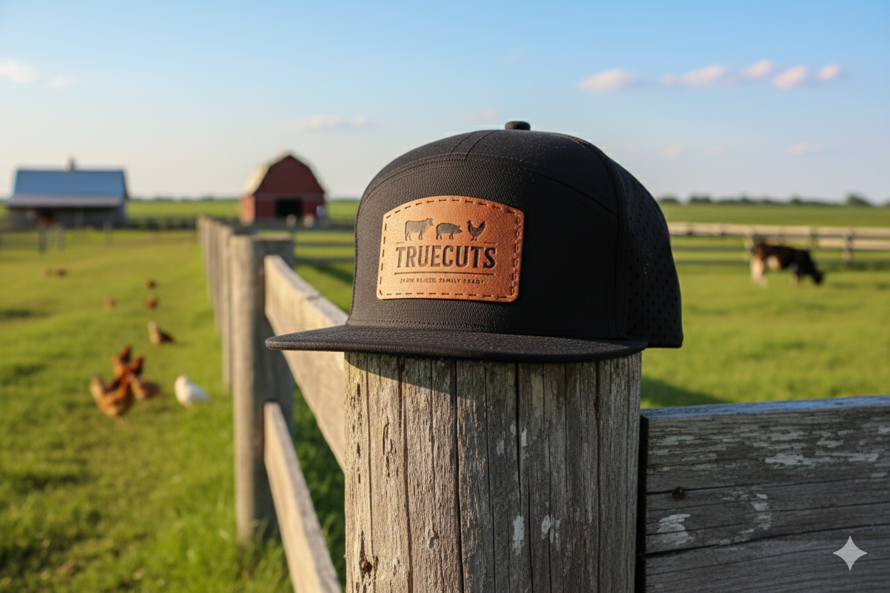 TrueCuts Osprey Leather Patch Hat