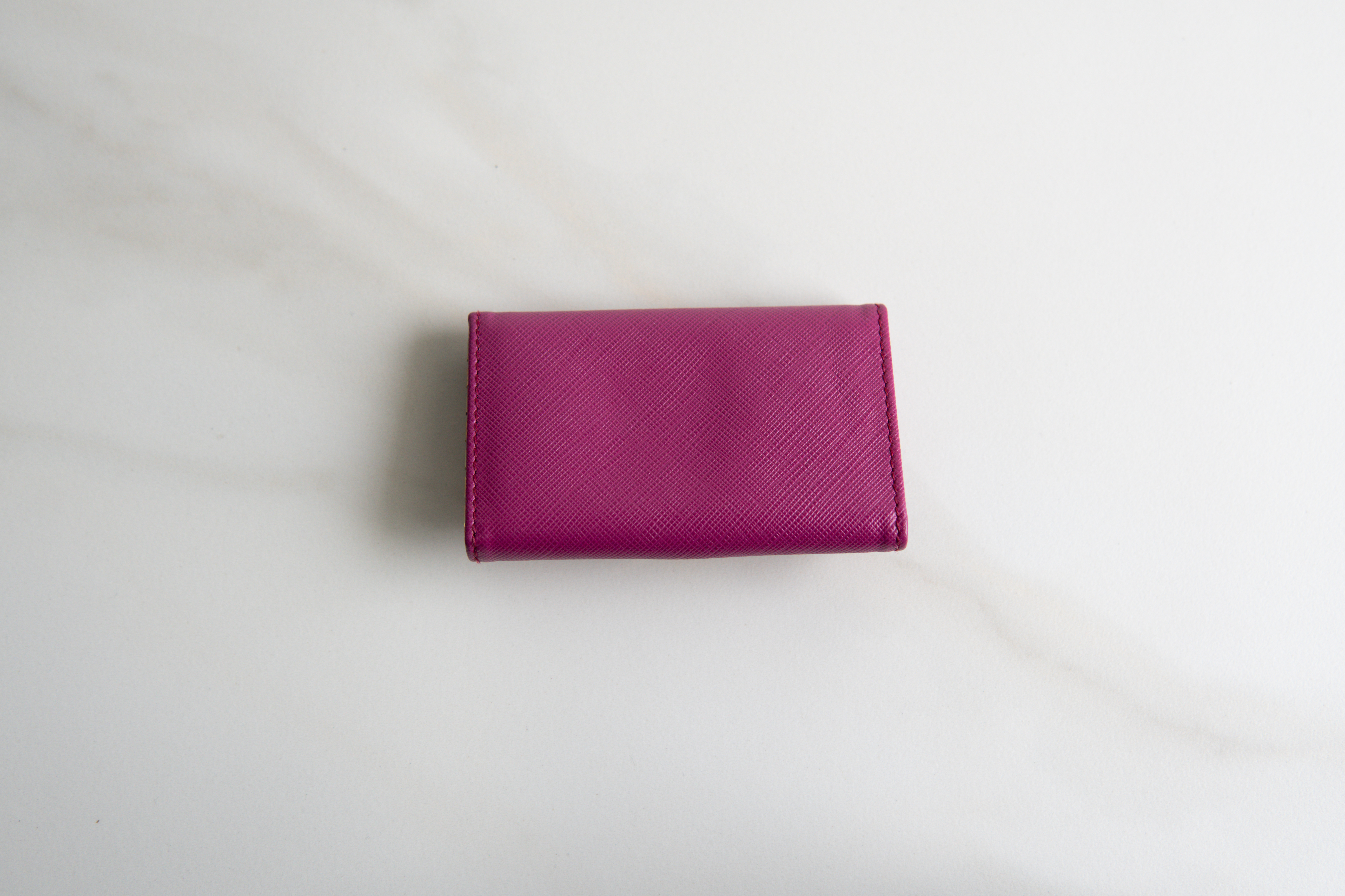 Authentic Salvatore Ferragamo Fushcia Gancini 6-Key Case