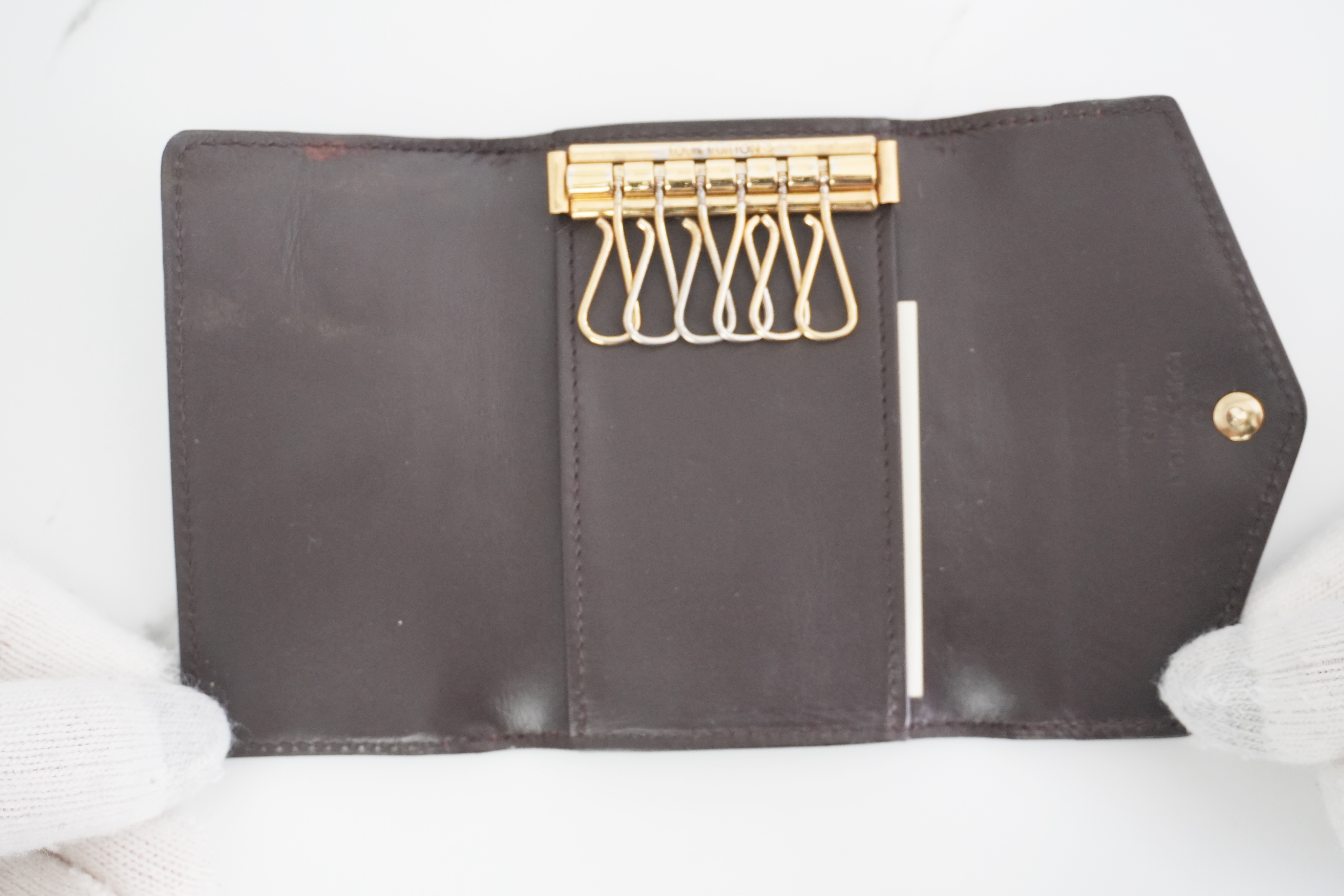 Authentic Louis Vuitton Vernis Leather 6 Ring Key Case