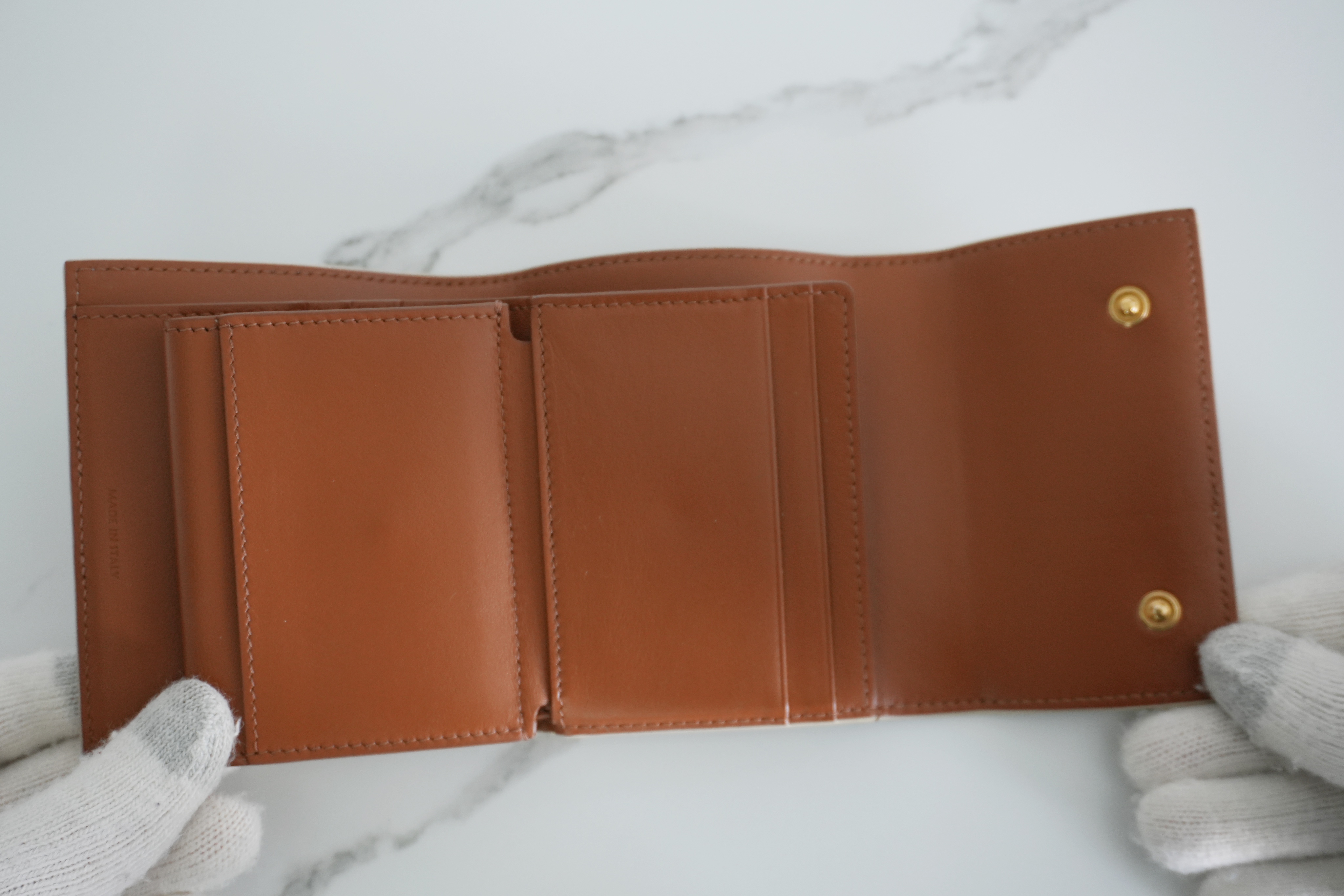 Authentic Celine Triomphe Logo Canvas Trifold Wallet