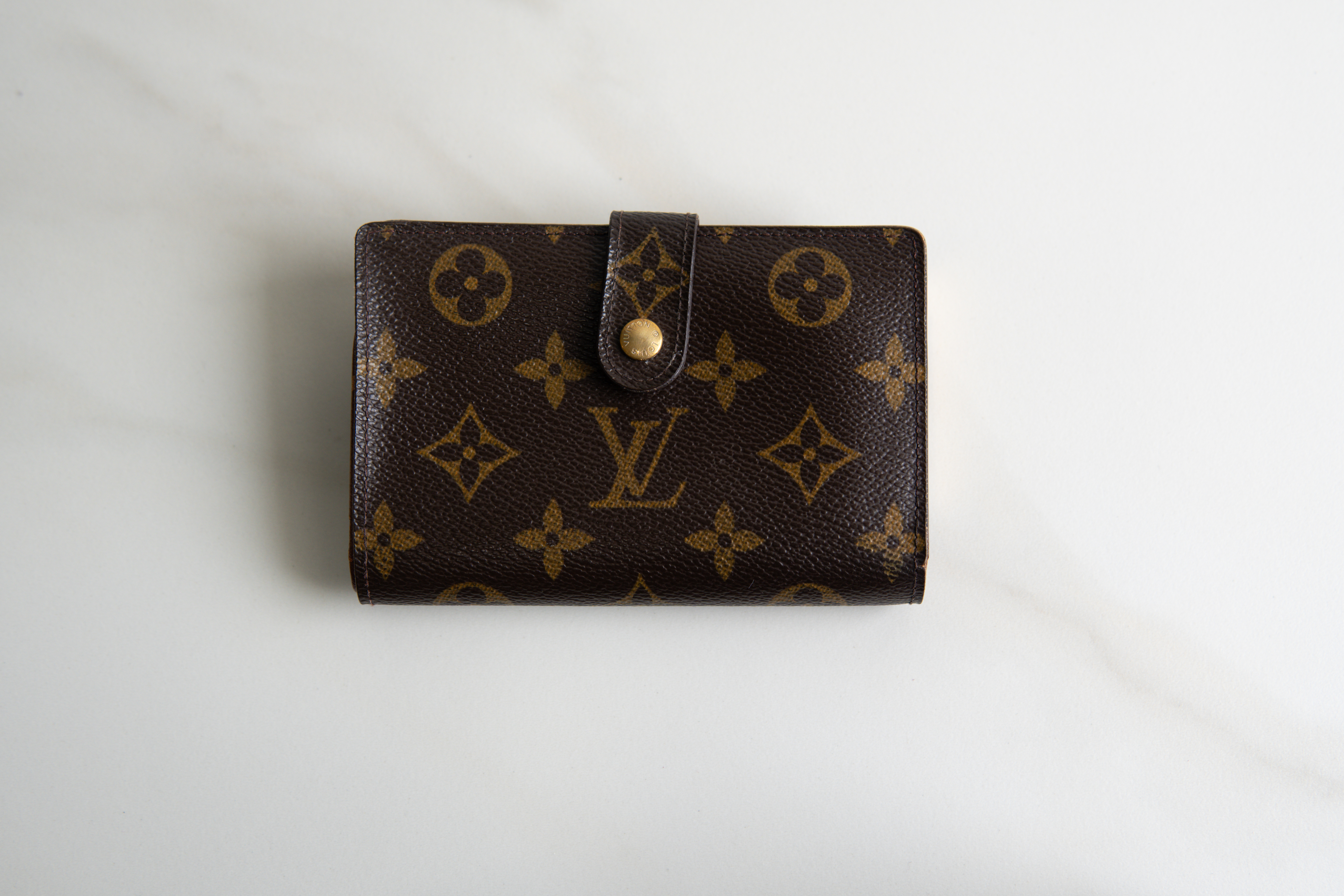 Authentic Louis Vuitton Monogram Canvas Porte-Monnaie Viennois Wallet TH0054
