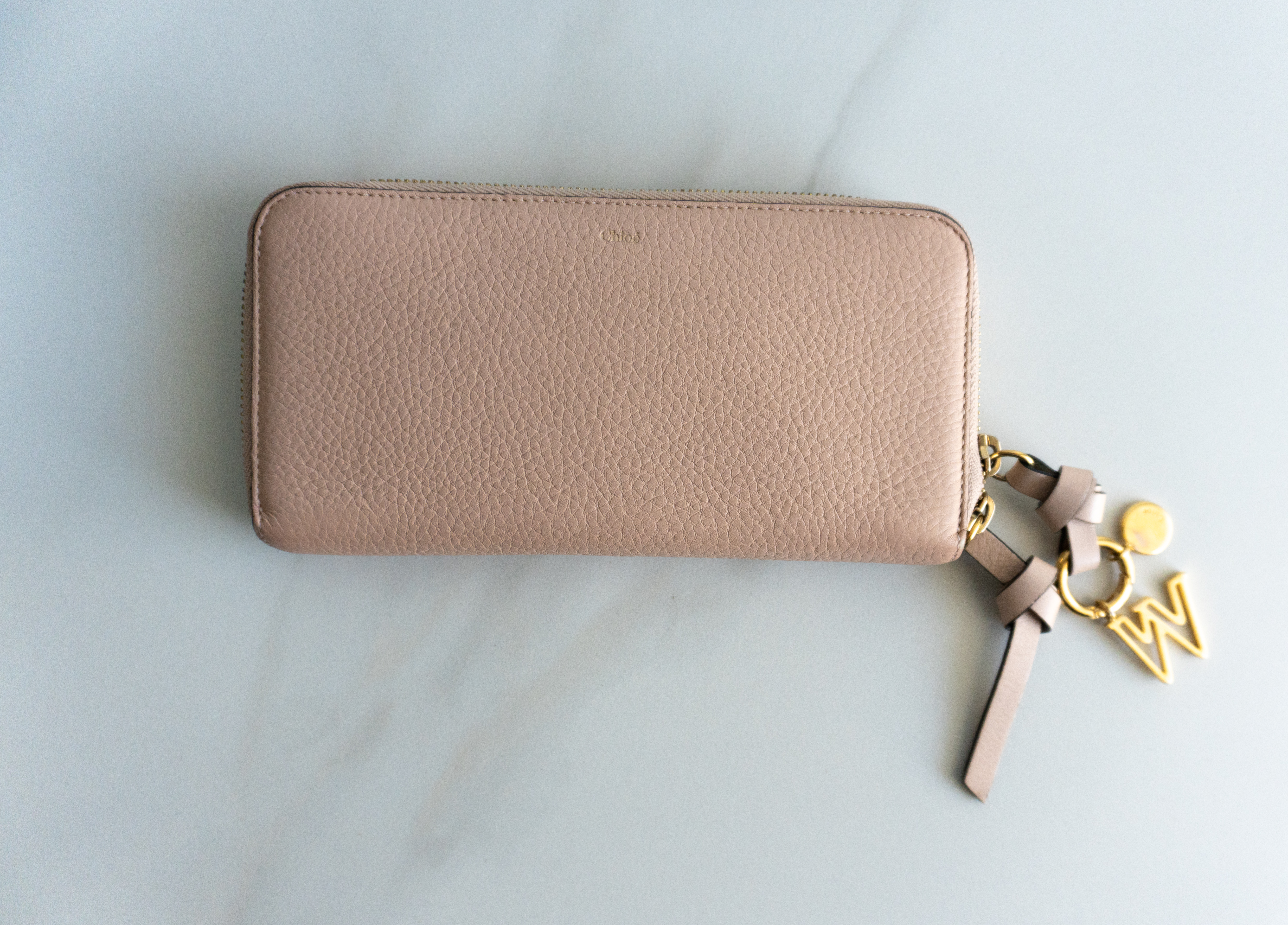 Authentic Chloé Alphabet zip-around leather wallet