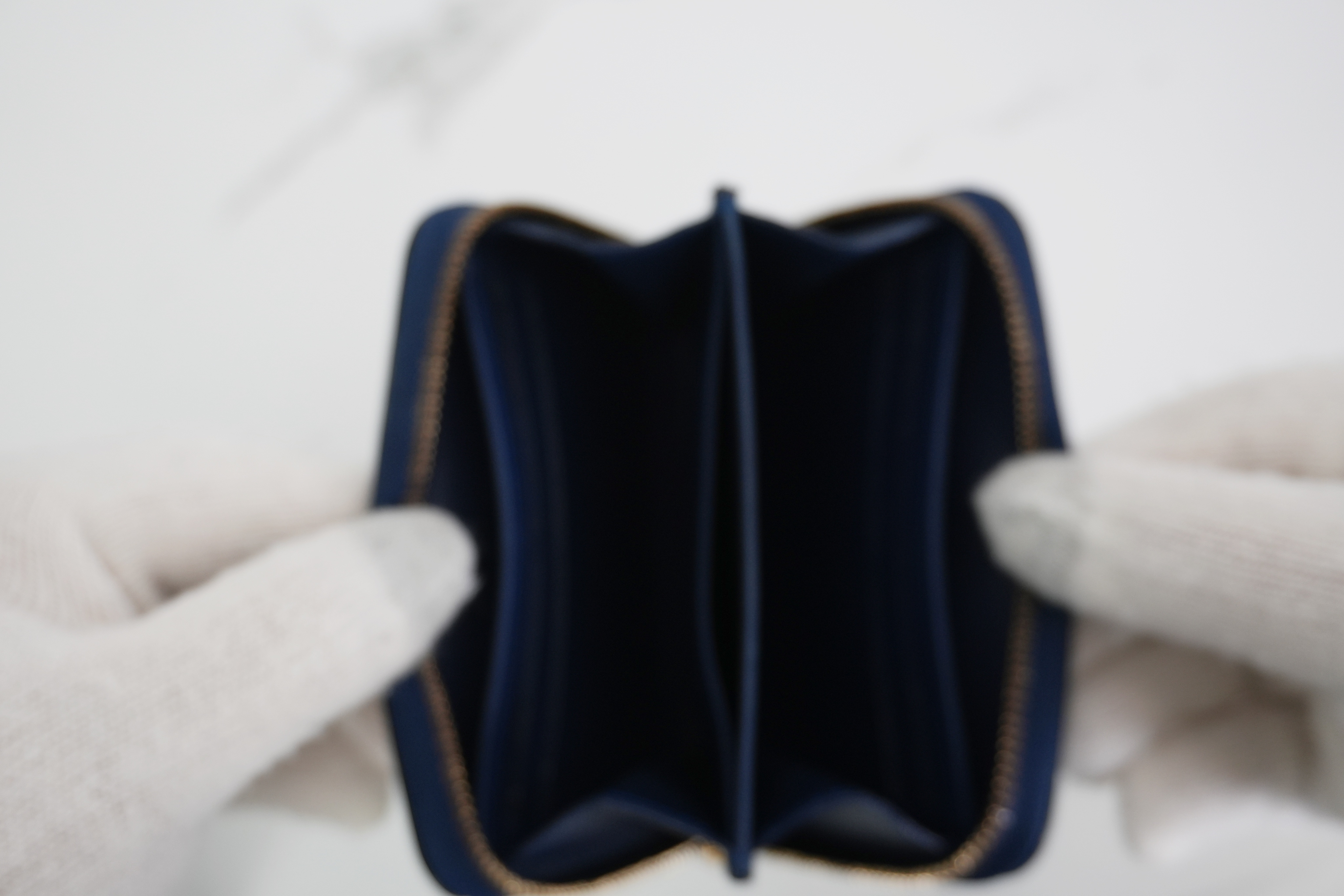 Authentic Louis Vuitton Dark Blue Vernis Leather Coin Pouch