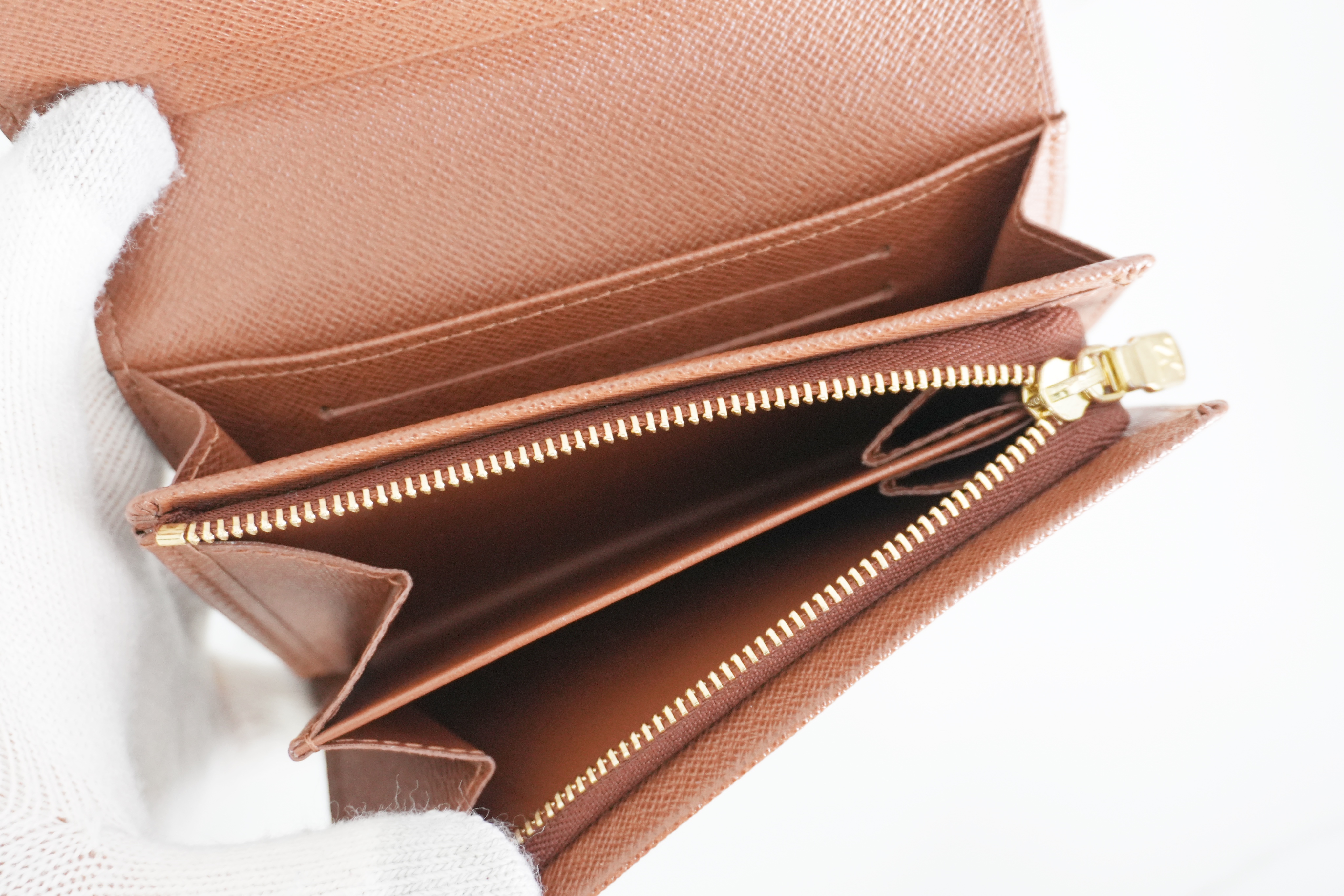 Authentic Louis Vuitton Monogram Canvas Porte Tresor Wallet