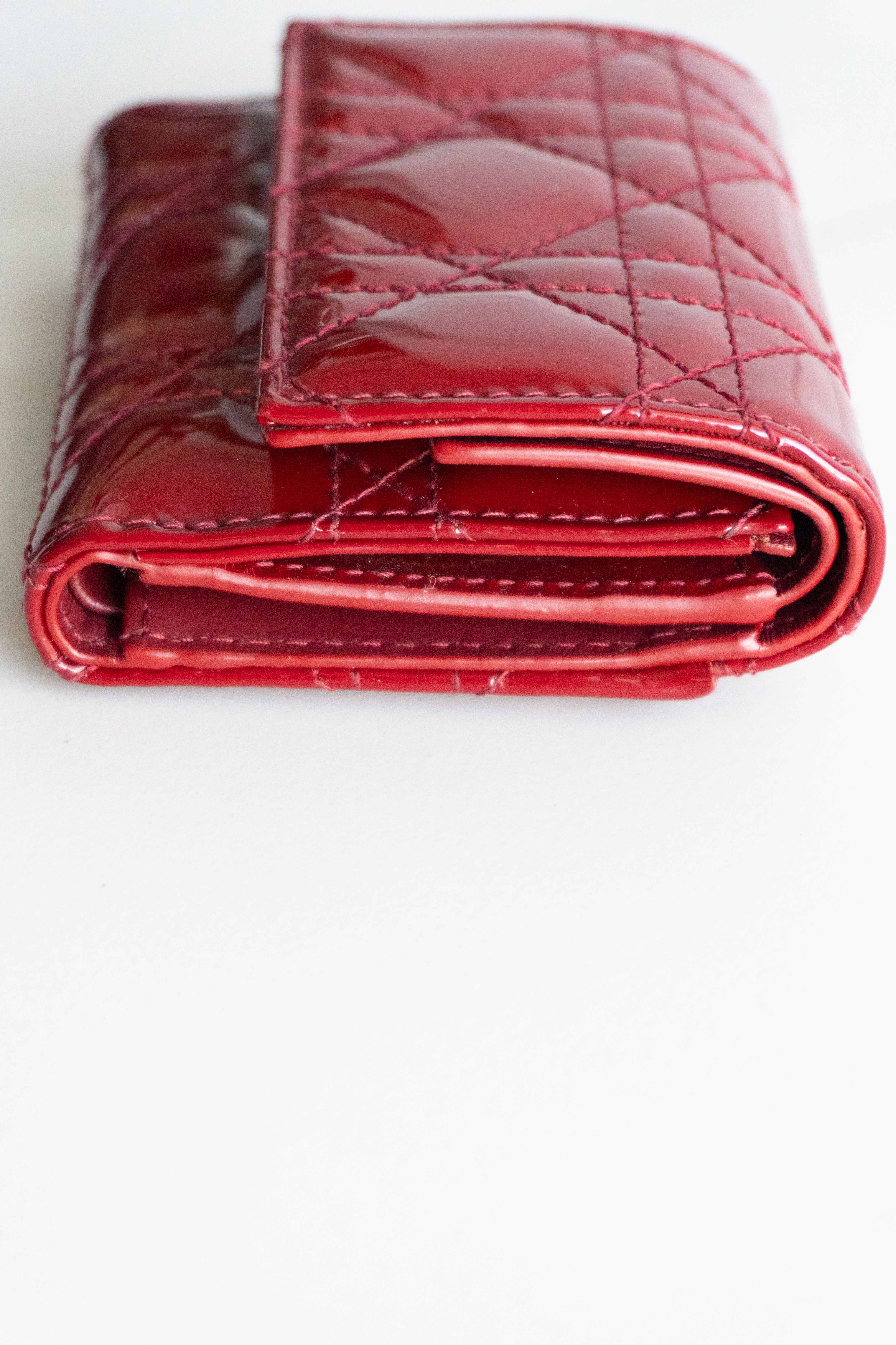 Authentic Christian Dior Lady Dior Lotus Wallet